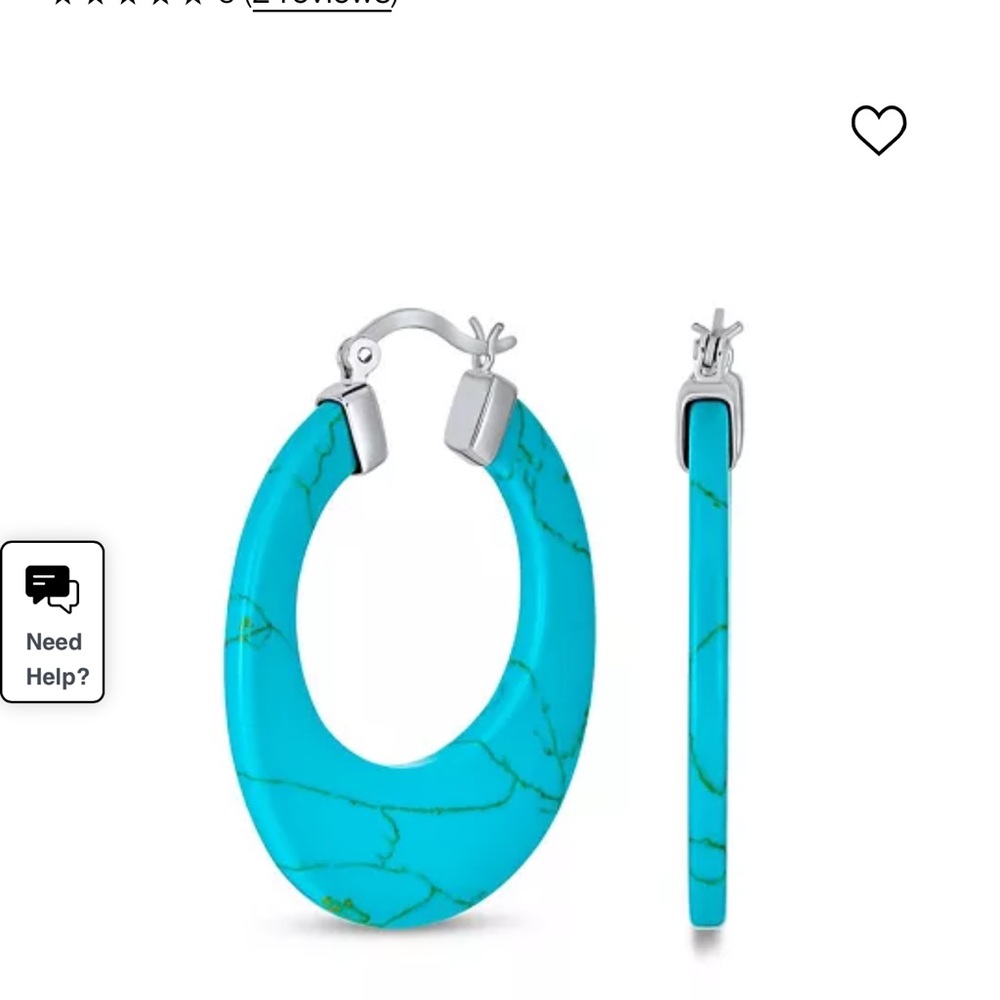 Turquoise Hoop - Picture 2 of 2